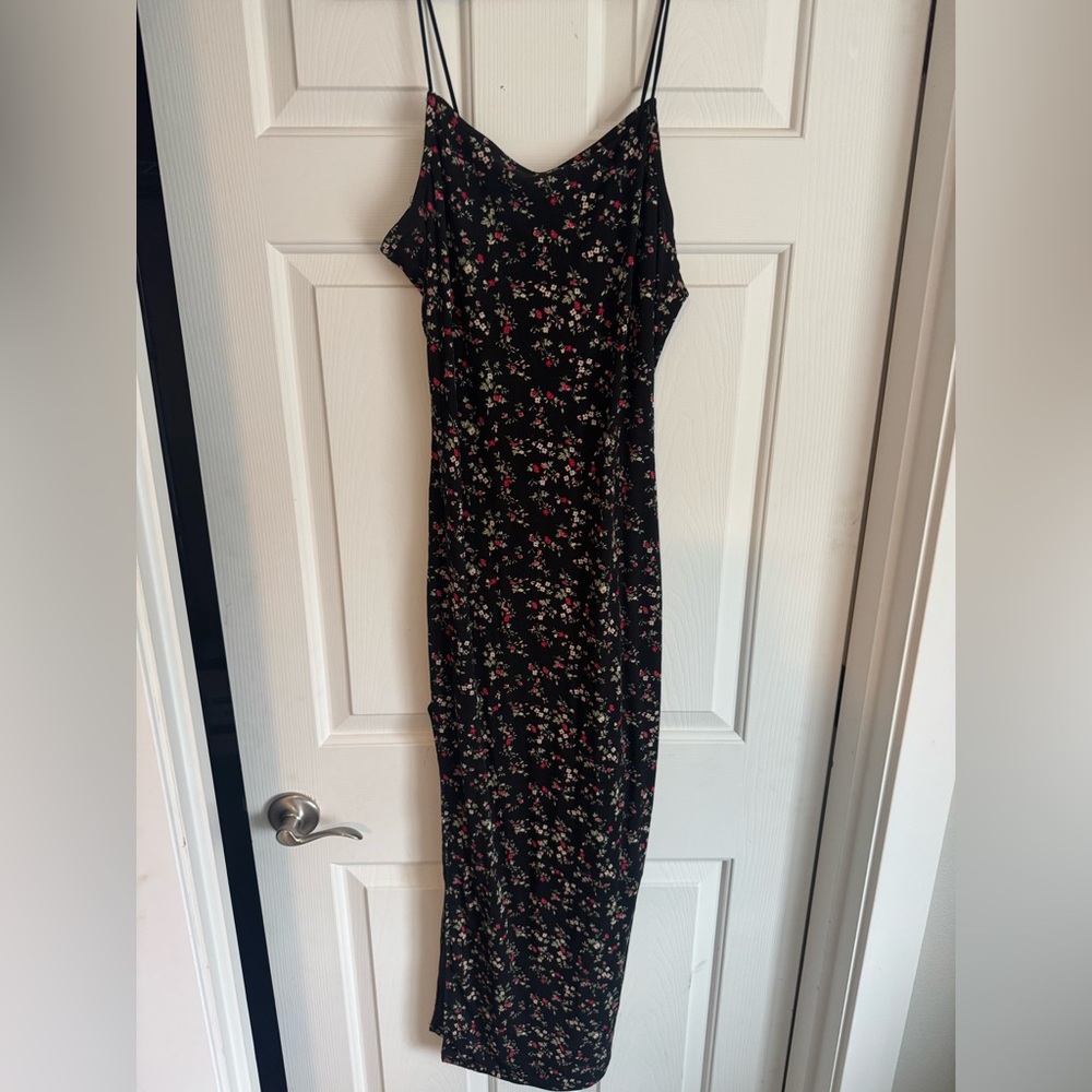 J for Justify Black Floral Maxi Dress